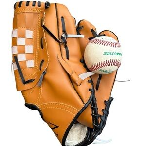 Tan Youth 12.5” Baseball Glove with MacGregor Leather Baseball